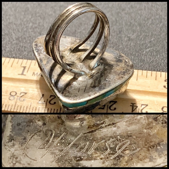 NOT FOR SALE 🚫 VTG NA Turquoise w/ Inlaid Ring - Picture 8 of 8